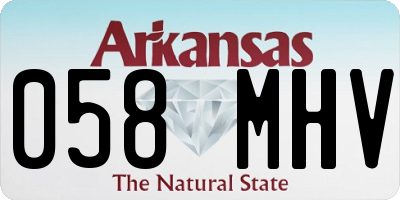 AR license plate 058MHV