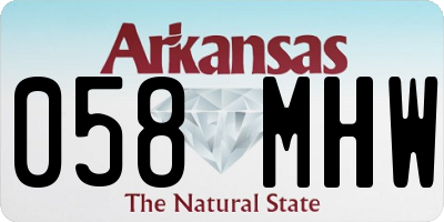 AR license plate 058MHW