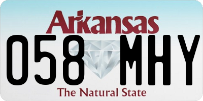 AR license plate 058MHY