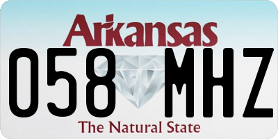 AR license plate 058MHZ