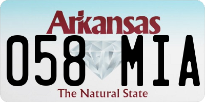 AR license plate 058MIA