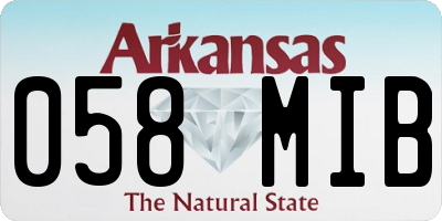 AR license plate 058MIB