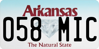 AR license plate 058MIC