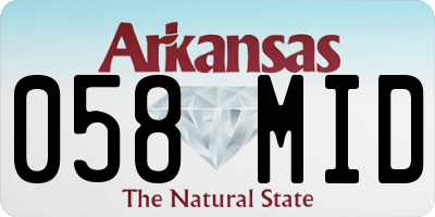 AR license plate 058MID