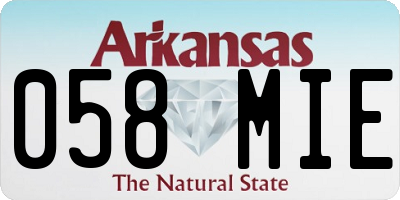AR license plate 058MIE