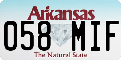 AR license plate 058MIF