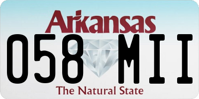AR license plate 058MII