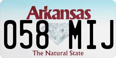 AR license plate 058MIJ