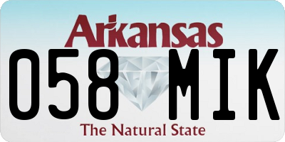 AR license plate 058MIK