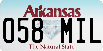 AR license plate 058MIL