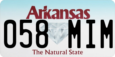 AR license plate 058MIM