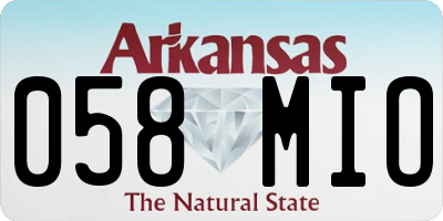 AR license plate 058MIO