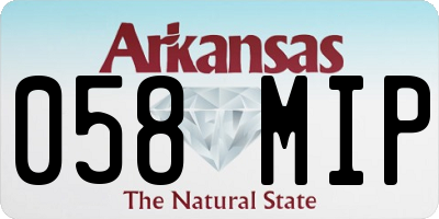 AR license plate 058MIP