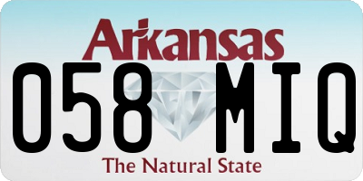 AR license plate 058MIQ