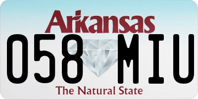 AR license plate 058MIU
