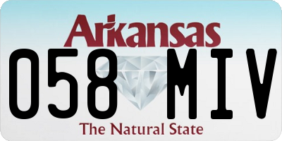 AR license plate 058MIV