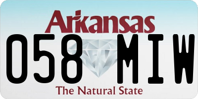 AR license plate 058MIW