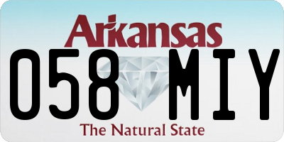 AR license plate 058MIY
