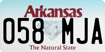 AR license plate 058MJA