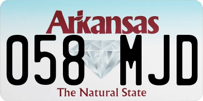 AR license plate 058MJD