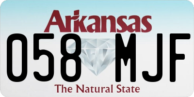 AR license plate 058MJF