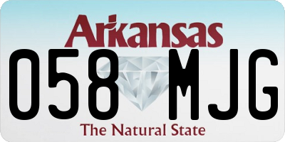AR license plate 058MJG