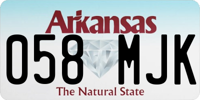 AR license plate 058MJK