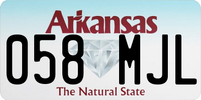 AR license plate 058MJL