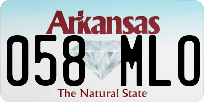 AR license plate 058MLO