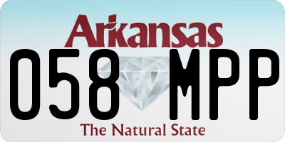 AR license plate 058MPP