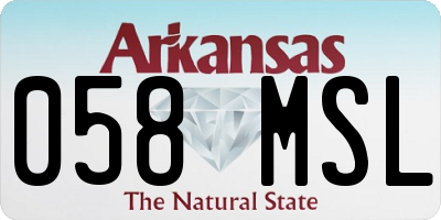 AR license plate 058MSL