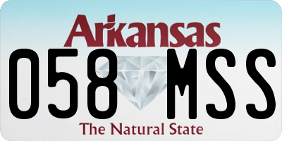 AR license plate 058MSS