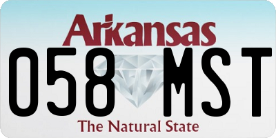 AR license plate 058MST