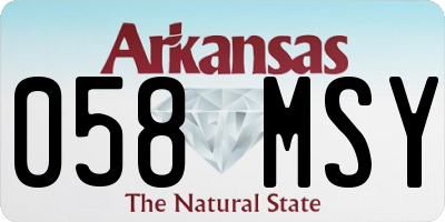 AR license plate 058MSY