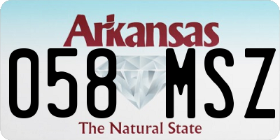 AR license plate 058MSZ