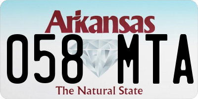 AR license plate 058MTA