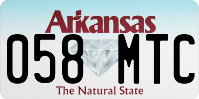 AR license plate 058MTC