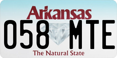 AR license plate 058MTE