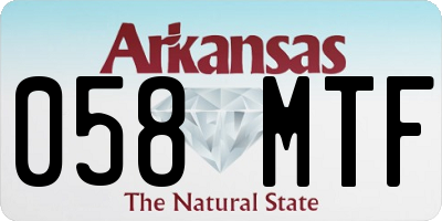 AR license plate 058MTF