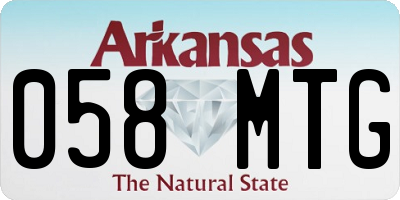 AR license plate 058MTG