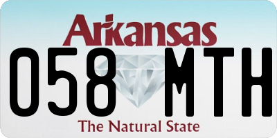 AR license plate 058MTH