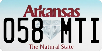 AR license plate 058MTI