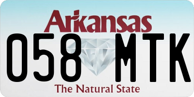 AR license plate 058MTK