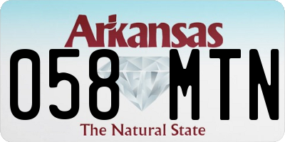 AR license plate 058MTN