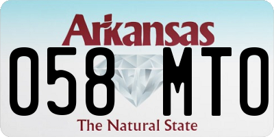AR license plate 058MTO