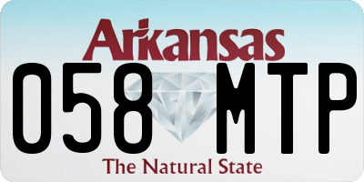 AR license plate 058MTP