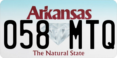 AR license plate 058MTQ