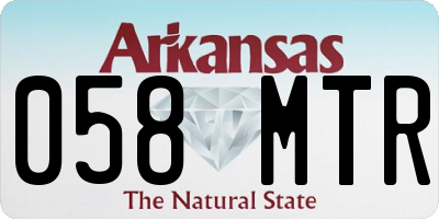 AR license plate 058MTR