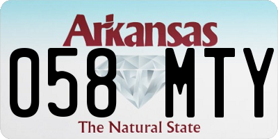 AR license plate 058MTY