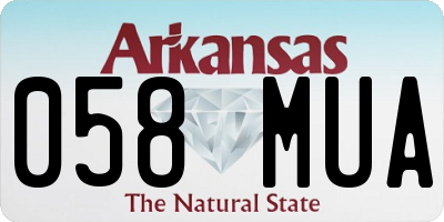 AR license plate 058MUA